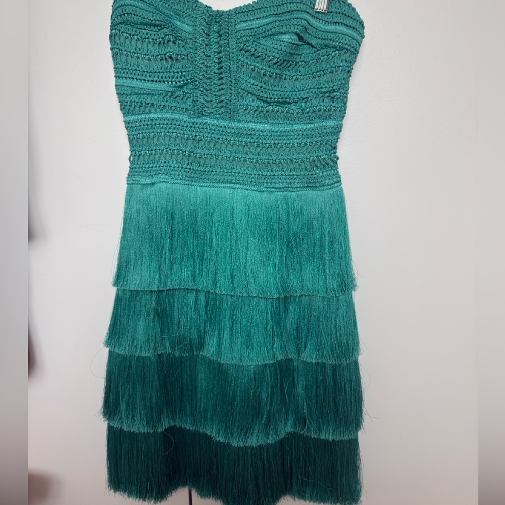 PatBO Brazil Strapless Fringe Dress – Size 4